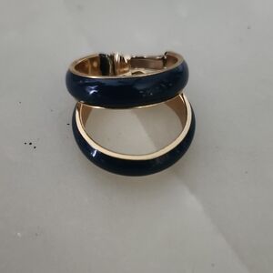 Elegant Gold and Blue Colored Clip On Earrings